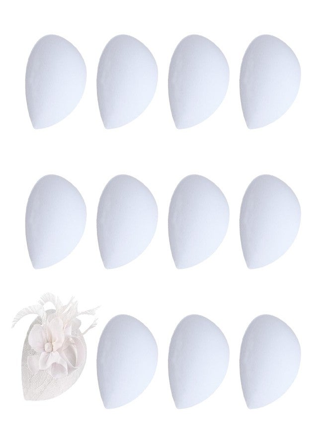 TTFdacai 12 Pcs Teardrop Fascinator Hats 3.9x5Inch EVA Millinery Fascinator Base White Cocktail Hats Making Base for DIY Party Wedding Hat Craft Decoration - Image 1